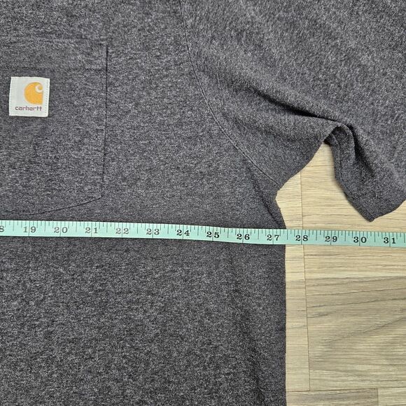 CARHARTT Shirt Mens Gray Henley Original Fit Pocket Tshirt Size 2XL - Picture 5 of 7